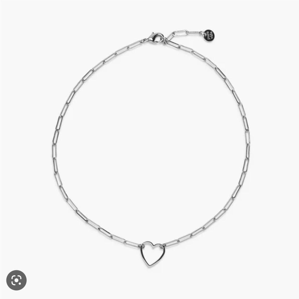 Pura Vida Floating Heart Paperclip Chain Choker